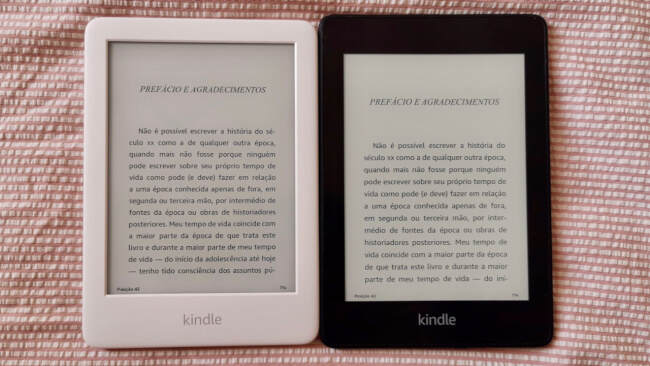 kindle branco e preto