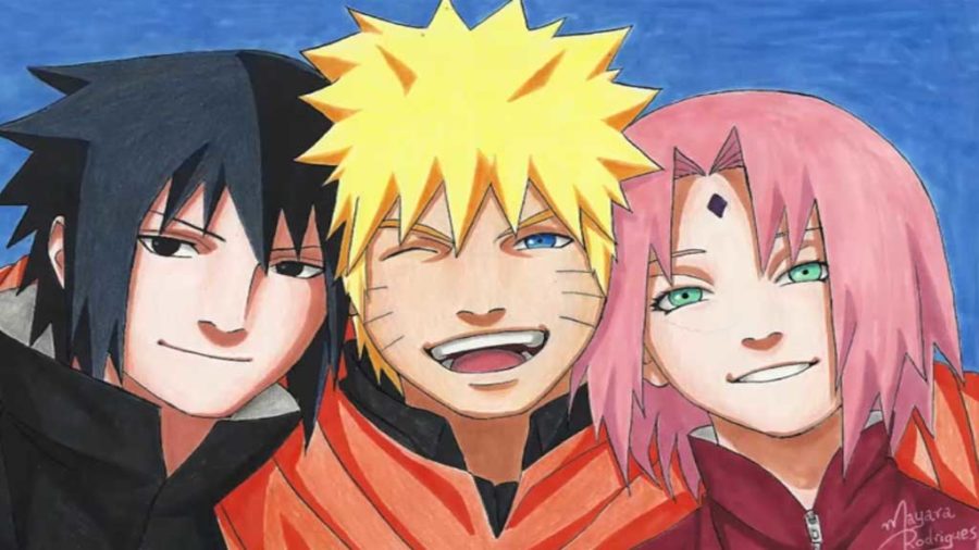 arte de naruto em metodo fanart